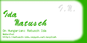 ida matusch business card